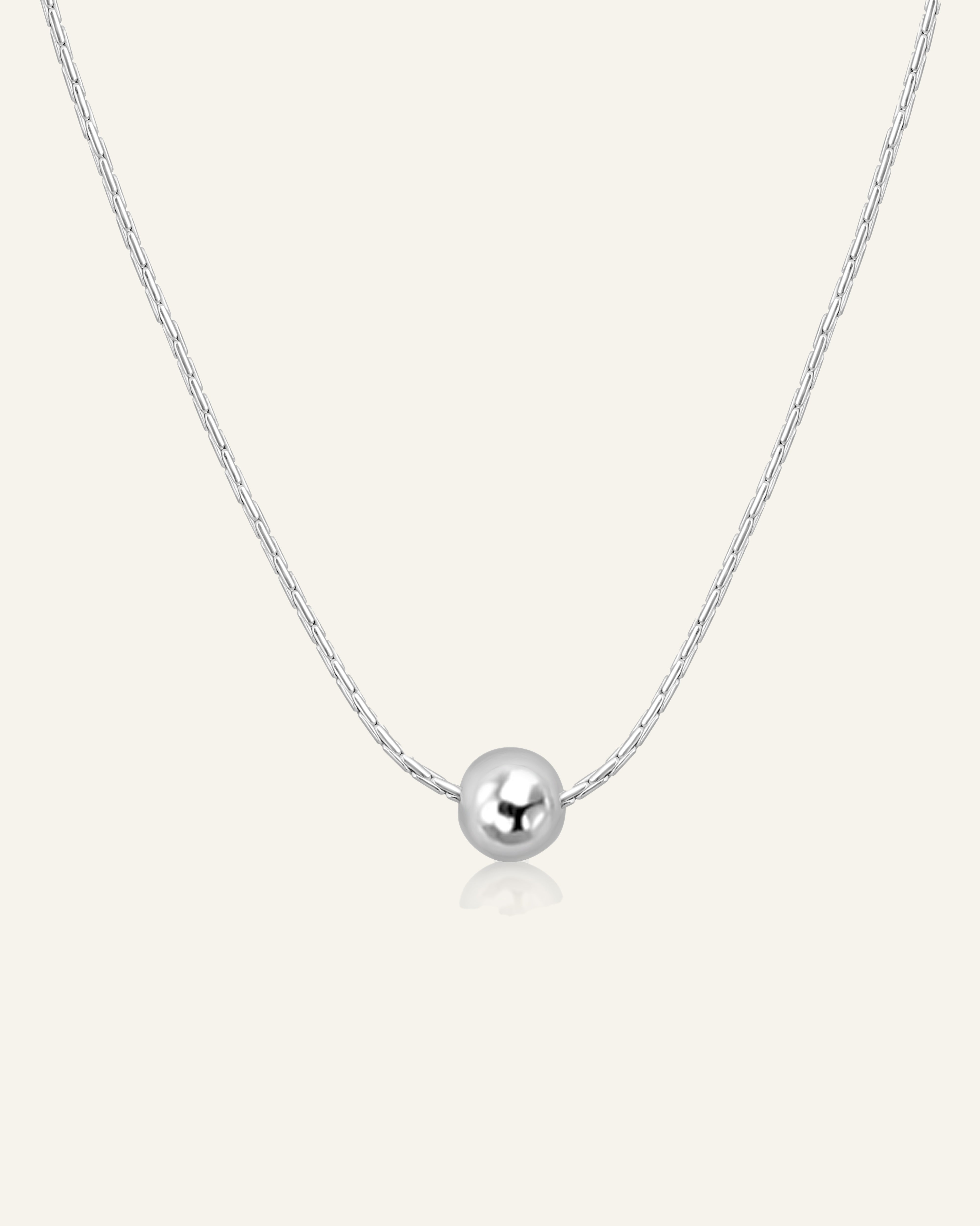 Slivery Ball Necklace – Saje