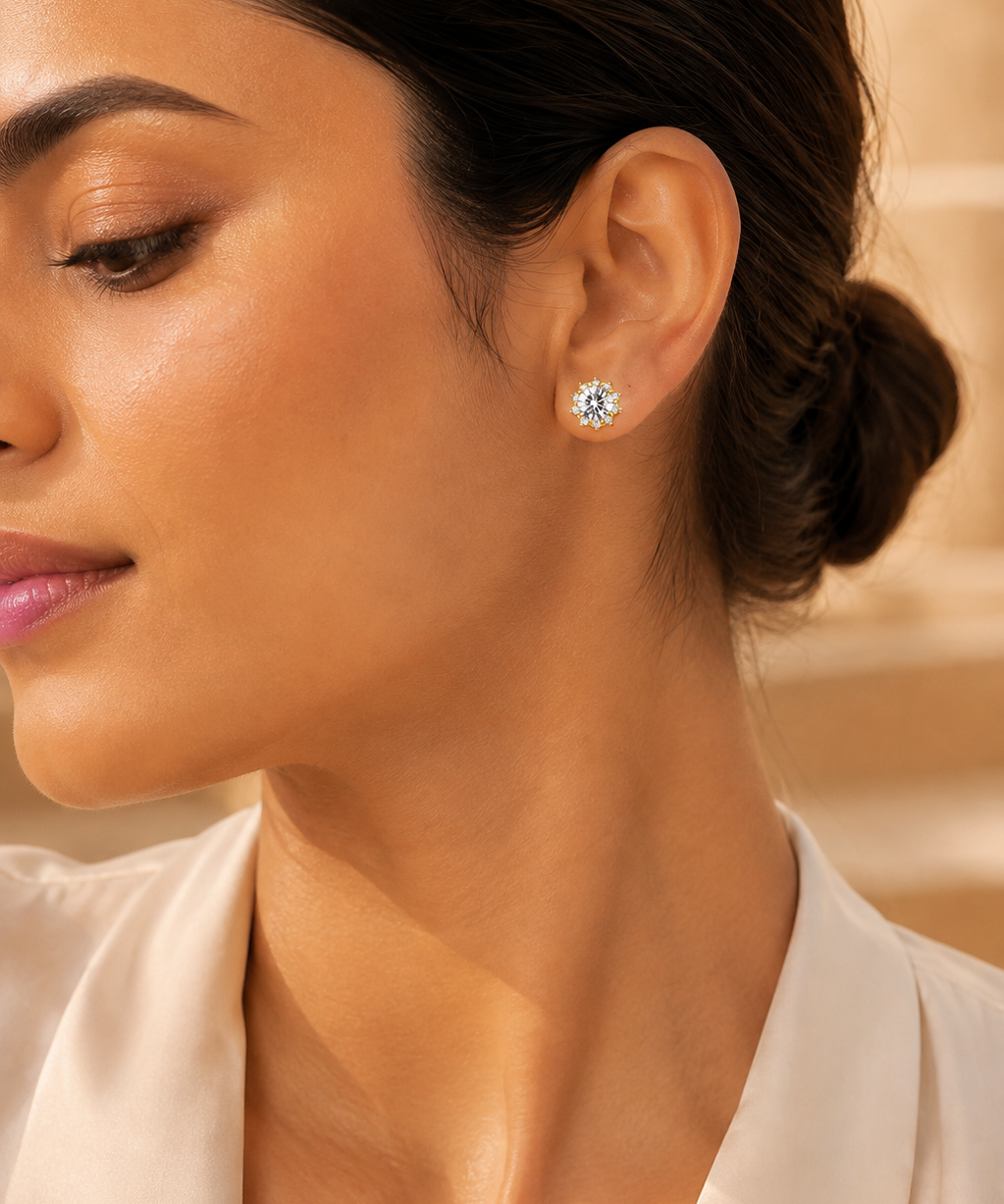 Golden Fleur Earrings