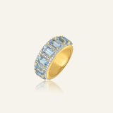 Blue Topaz box Ring