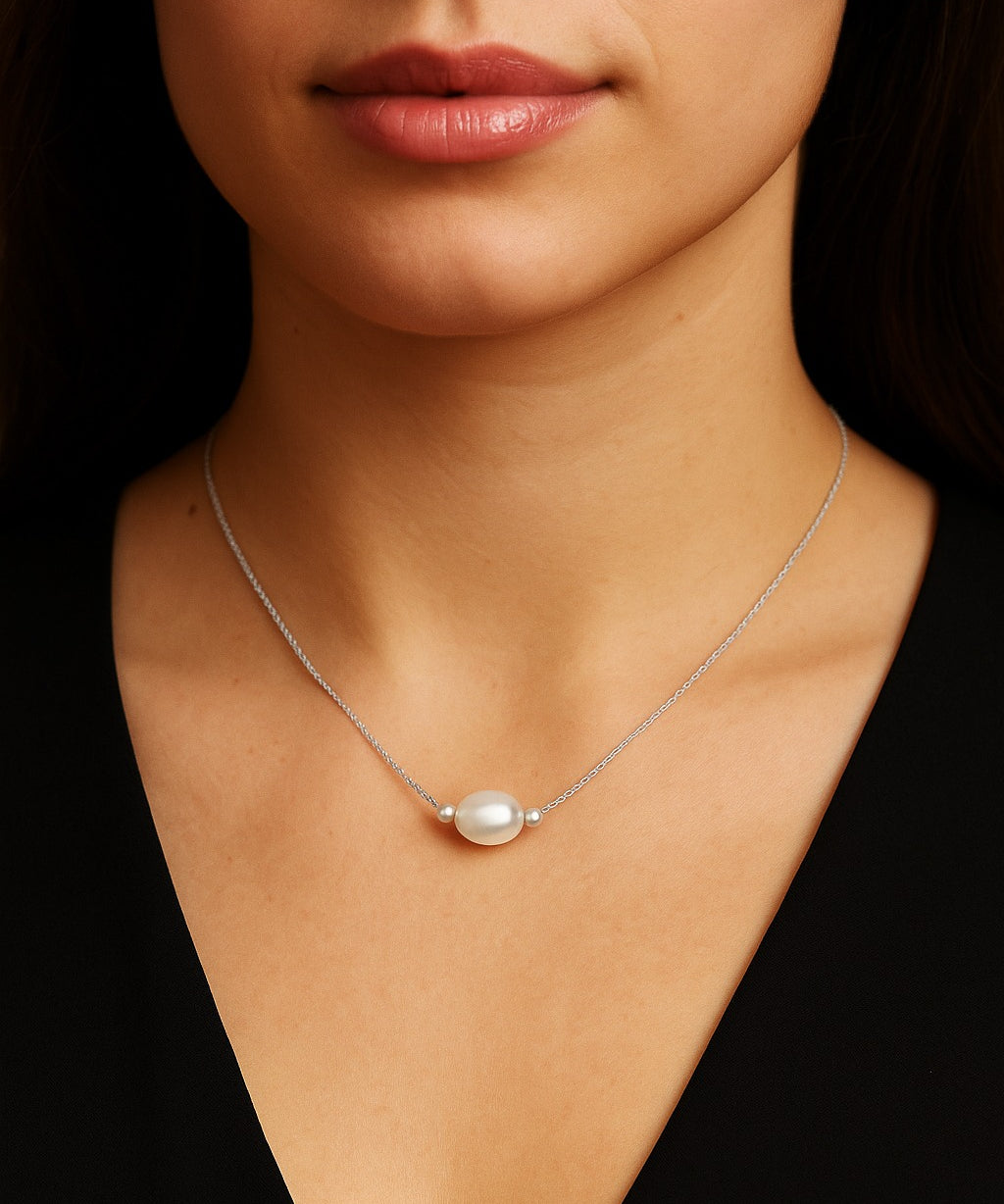 Moonlit Pearl Necklace