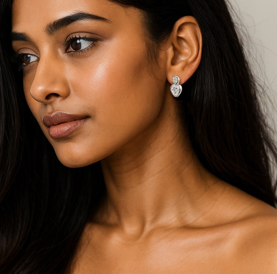 Sparkling Squard  Earrings